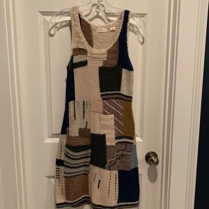 ✖️SOLD✖️Anthropologie patchwork sweater dress